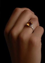 Citrin Ring Flamme