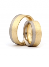 Trauringe Weissgold Gelbgold Massiv