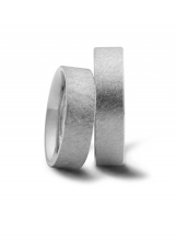 Trauringe Weissgold Massiv