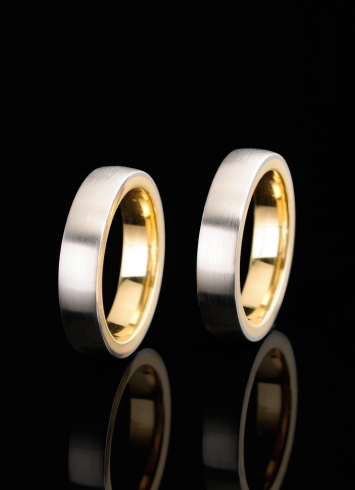 Trauringe-Platin-Gelbgold