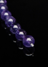 Wechselcollier Steinkette Amethystkugel