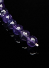 Wechselcollier Steinkette Amethystfacettenkugel