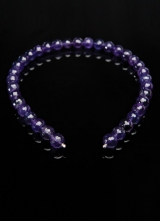 Wechselcollier Steinkette Amethystfacettenkugel