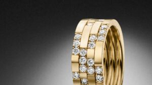 Luminous Love Story Rings - Stapelring Set - Memoire Ringe - Gelbgold Diamanten - STEINBACH Goldschmiede