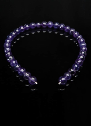 Wechselcollier Steinkette Amethystfacettenkugel