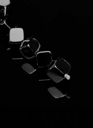 Wechselcollier Steinkette Onyxcube