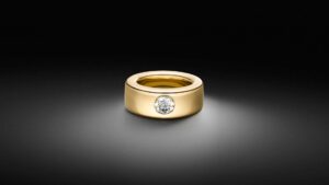 Breiter Diamant Solitär Ring 1,00ct aus 750 Gelbgold - Handschmuck - STEINBACH Goldschmiede