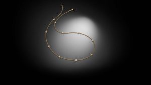 Collier Diamanten Ringchen Collier Gelbgold Diamanten - Steinbach Goldschmiede - Schmuckdesign