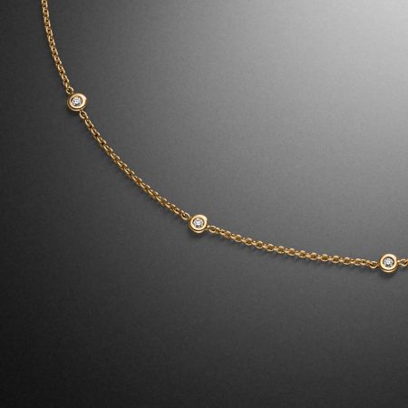 Collier Diamanten Ringchen Collier Gelbgold Diamanten - Steinbach Goldschmiede - Schmuckdesign