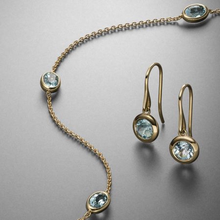 Collier Topas Ringe - 750 Gelbgold - Topas Edelsteine - Ohrhänger Topas Gelbgold - Steinbach Goldschmiede