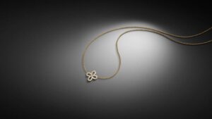 Diamant Clover Collier 0,40ct Gelbgold STEINBACH Goldschmiede