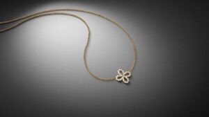 Diamant Clover Collier 0,40ct Gelbgold STEINBACH Goldschmiede