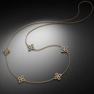 Diamant Clover Collier 2,00ct Gelbgold STEINBACH Goldschmiede