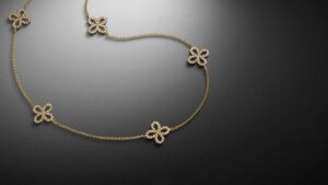 Diamant Clover Collier 2,00ct Gelbgold STEINBACH Goldschmiede