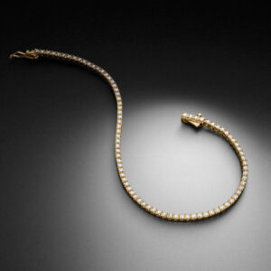 Diamant Rivière Tennisarmband aus 750 Gelbgold mit 1,40 ct Brillanten in gleichmäßiger Fassung - STEINBACH Goldschmiede