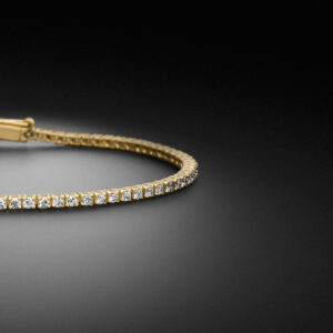 Diamant Rivière Tennisarmband aus 750 Gelbgold mit 1,40 ct Brillanten in gleichmäßiger Fassung - STEINBACH Goldschmiede