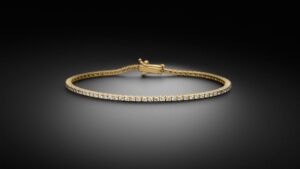 Diamant Rivière Tennisarmband aus 750 Gelbgold mit 1,40 ct Brillanten in gleichmäßiger Fassung - STEINBACH Goldschmiede