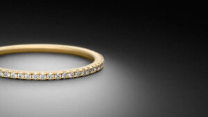 Diamanten Memoire Ring 0.25ct zarte Eleganz - Gelbgold - Beisteckring - STEINBACH Goldschmiede