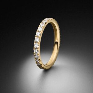 Diamanten Memoire Ring 1.15ct prachtvoll - 750 Gelbgold - Beisteckring - STEINBACH Goldschmiede
