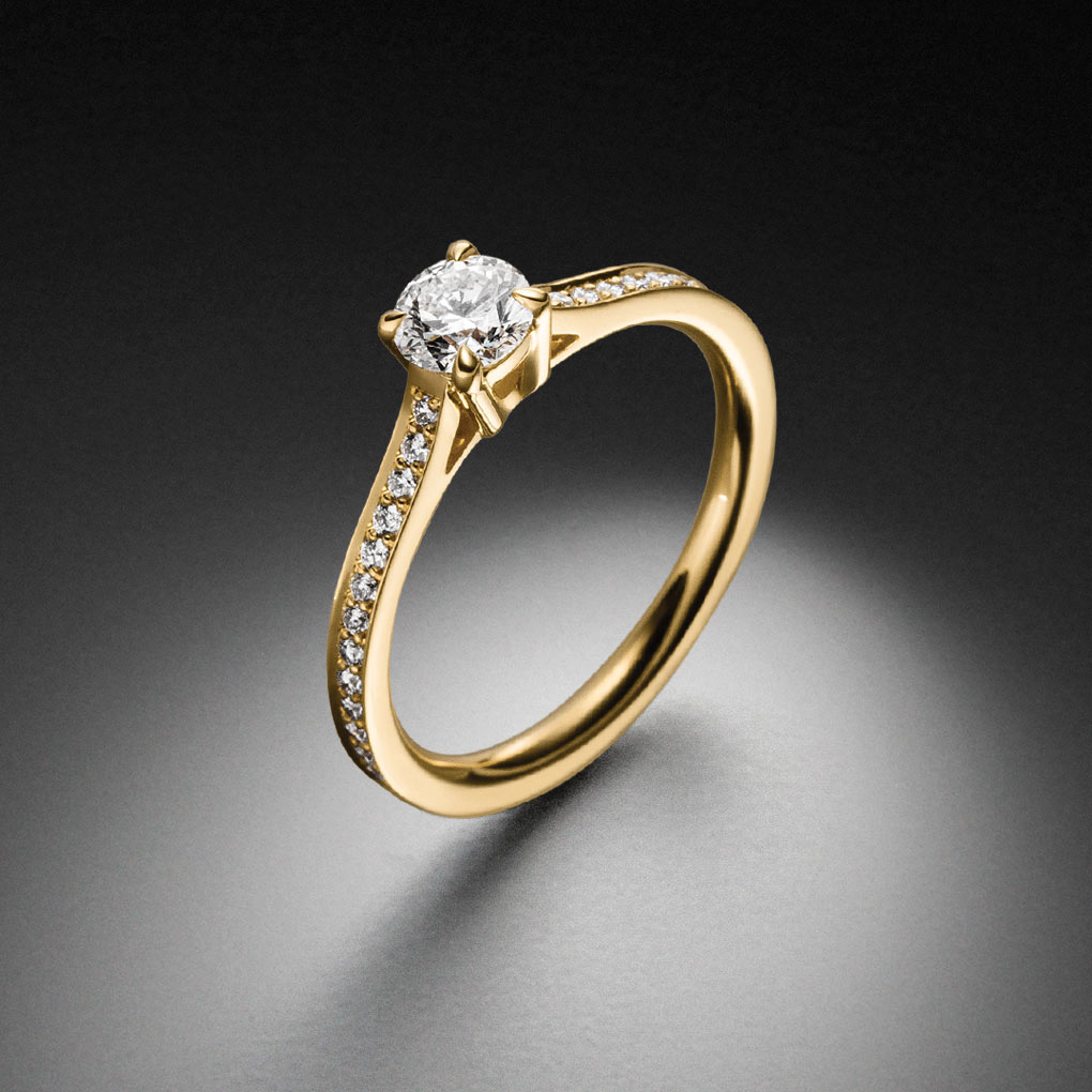 Diamanten Solitärring Gelbgold 0.50 ct - Exzellente Qualität - STEINBACH Goldschmiede