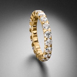 Embrace Diamanten Ring Setting 3.0ct - Memoire Ringe - Gelbgold Steinbach Goldschmiede