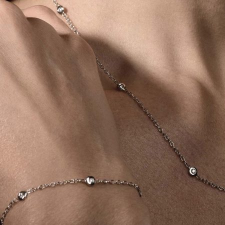 Halskette Armkette Diamantringchen Weissgold Diamanten Steinbach Goldschmiede