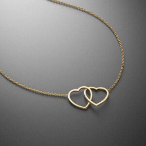 Herzkette Herzen Gelbgold Herzcollier STEINBACH Goldschmiede
