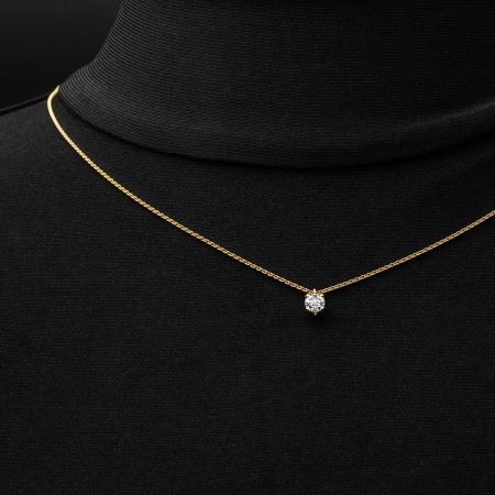 Ketten layering diamant diamantanhaenger diamantkette gelbgold steinbach goldschmiede