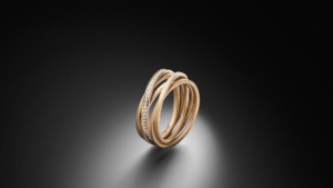 Kettenring Rosegold 5 Ringe Diamanten Steinbach Goldschmiede