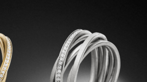 Kettenring Weissgold Diamanten Steinbach Goldschmiede