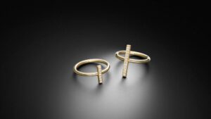 Kreuz Ringe Gelbgold Diamanten - Steinbach Goldschmiede