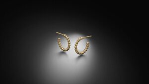 Kugel Kreolen Ohrstecker Gelbgold Kugelring Steinbach Goldschmiede