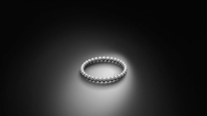 Kugelring Weissgold Kugel Beisteck Ring - Steinbach Goldschmiede