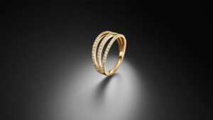 Mehrreihiger Diamanten Memoire Ring mit 0.65ct in 750 Gelbgold - STEINBACH Goldschmiede