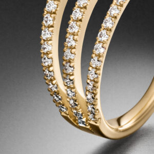 Mehrreihiger Diamanten Memoire Ring mit 0.65ct in 750 Gelbgold - STEINBACH Goldschmiede