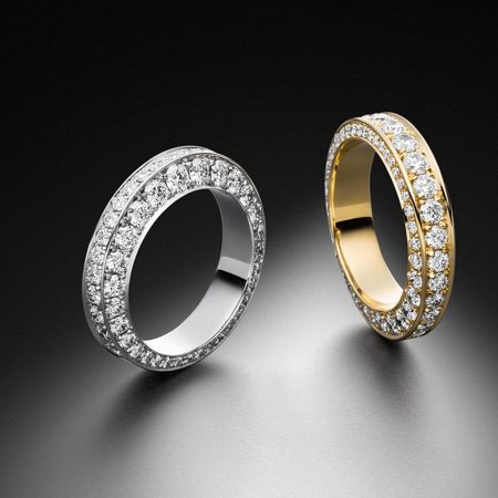 Memoire Ring Multi Alliance Exire - Weissgold Gelbgold Diamanten - Steinbach Goldschmiede