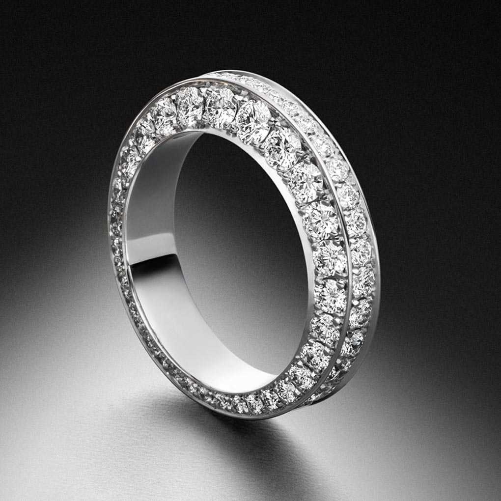 Memoire Ring Multi Alliance Exire - Weissgold Diamanten - Steinbach Goldschmiede