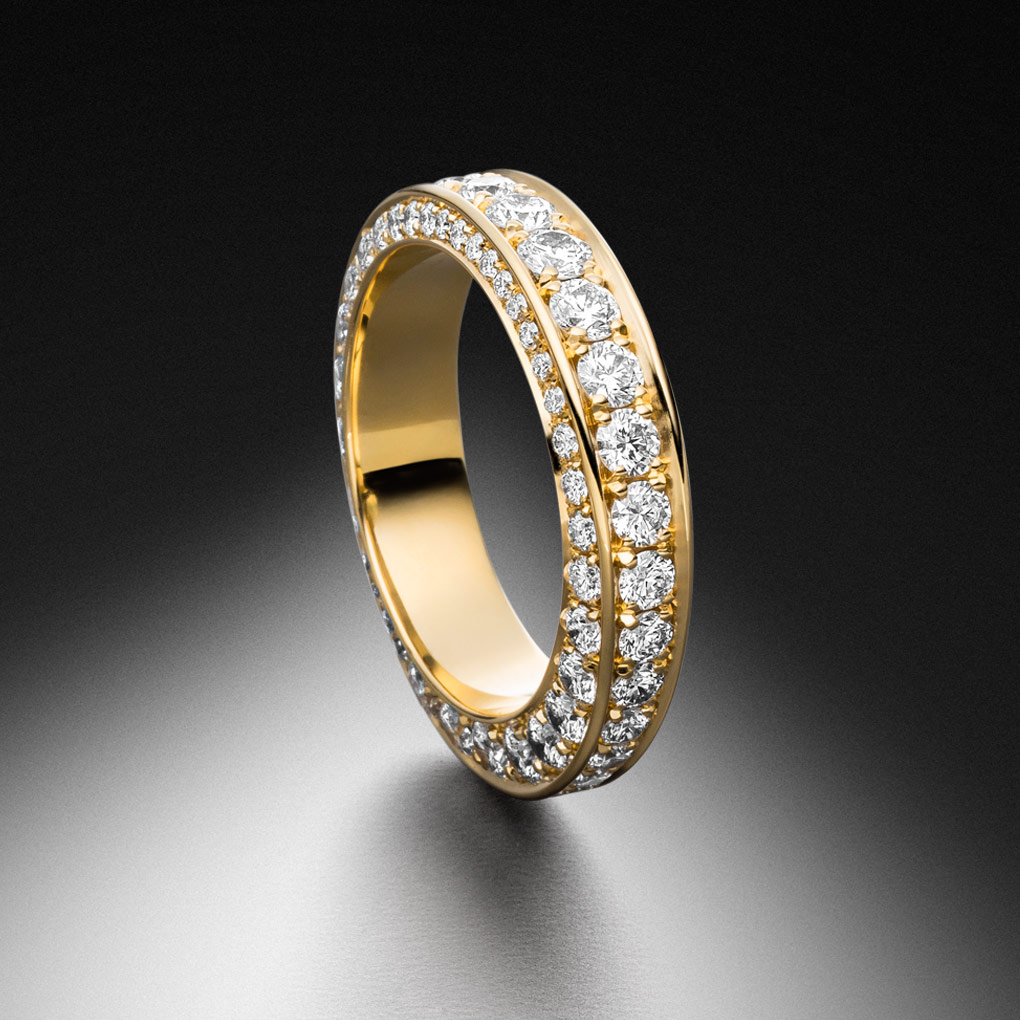 Ring Alliance Exire Gelbgold Diamanten - Steinbach Goldschmiede