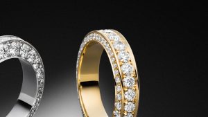 Memoire Ring Multi Alliance Exire Weissgold Gelbgold Diamanten Steinbach Goldschmiede
