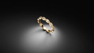 Navette Diamant Ring - filigraner Marquise Look - Diamanten in Millgriff Fassung - Gelbgold STEINBACH Goldschmiede