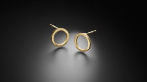 Kettenring Ohrstecker Ring Gelbgold - Steinbach Goldschmiede