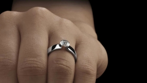 Solitaire Ring Dame Spannfassung Brillant - 
Steinbach Goldschmiede