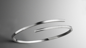 Spannreif Welle Weissgold Diamanten Steinbach Goldschmiede