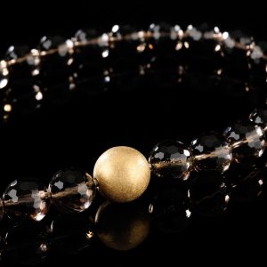 Wechselcollier Goldkugel Gelbgold Wechselsteinkette Rauquarz Steinbach Goldschmiede